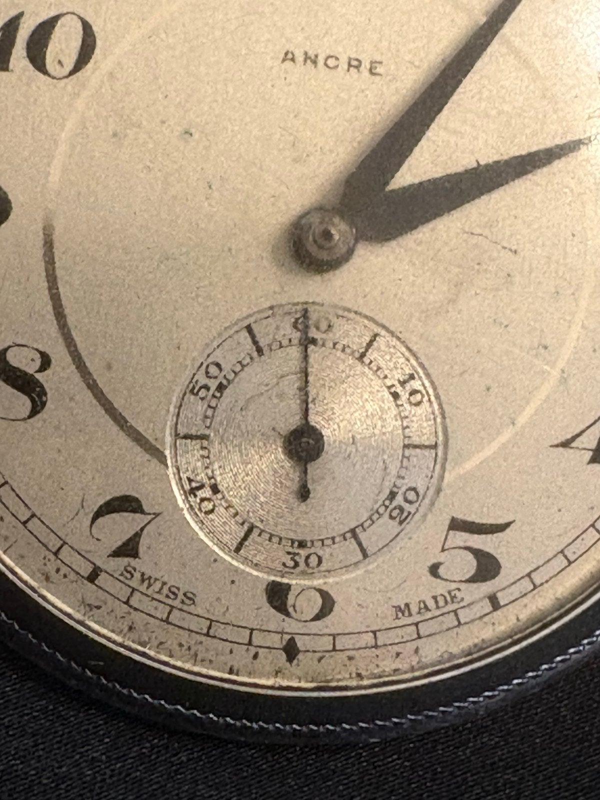 Vintage Ancre Zakhorloge - Zwitsers gemaakt, Overige merken, Overige materialen, Zakhorloge, 1930 tot 1960