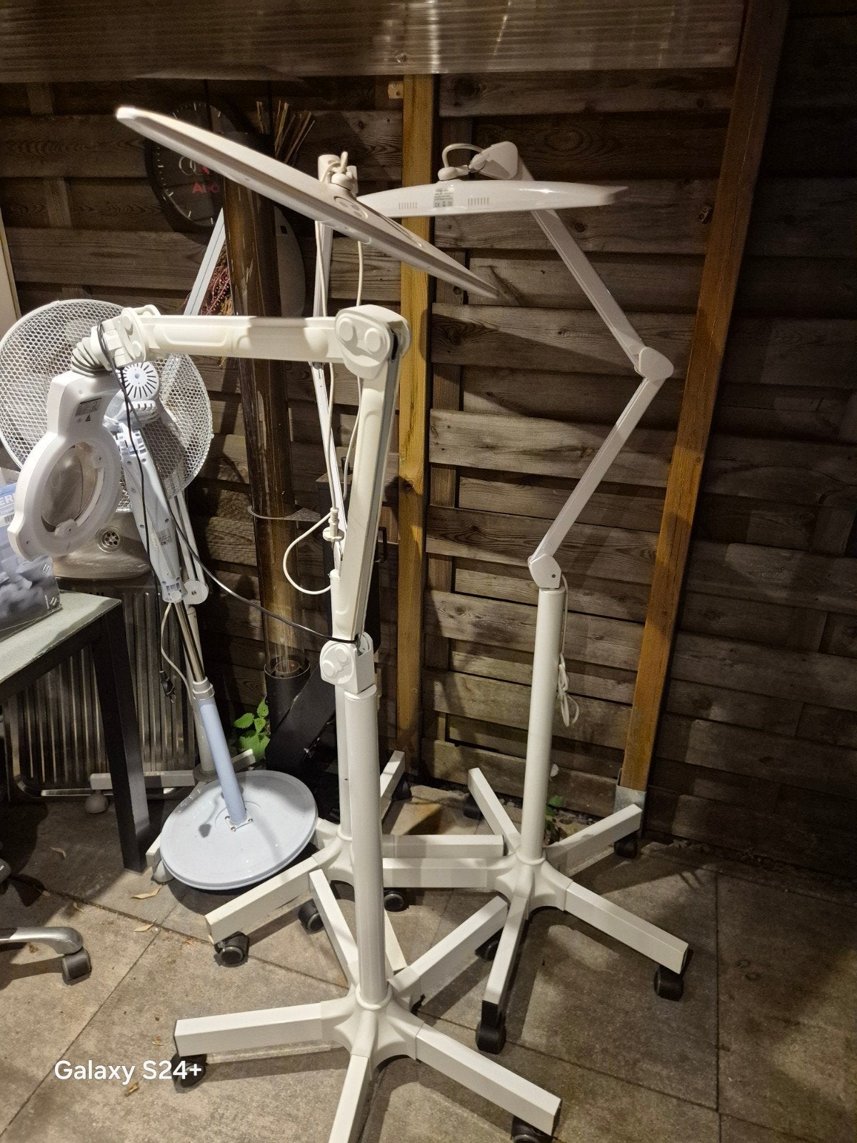 Professionele LED loeplampen op wielen - 2 stuks, Metaal, Wit, Overige merken, Ophalen of Verzenden