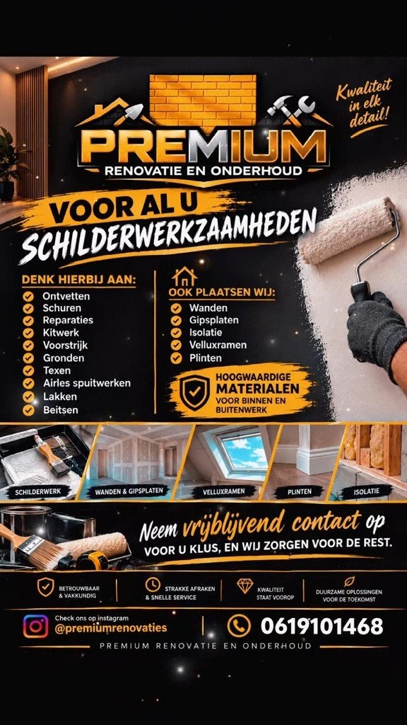 schilderwerk afwerking Timmerwerk Isolatie