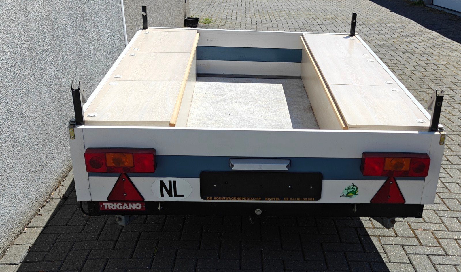 Geremde bagagewagen aanhanger met dik bisonyl afdekzeil, Ophalen, Zo goed als nieuw