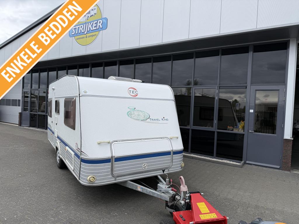 TEC Travel King 470 TE 2 Aparte bedden 205cm+ Zit 1200KG max, Caravans en Kamperen, T.E.C., Lengtebed, Bedrijf, Treinzit