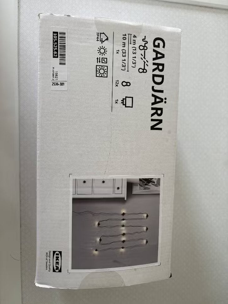 Ikea Gardjarn 10m - New, Tuin en Terras, Buitenverlichting, Ophalen, Nieuw, Netvoeding, Minder dan 50 watt