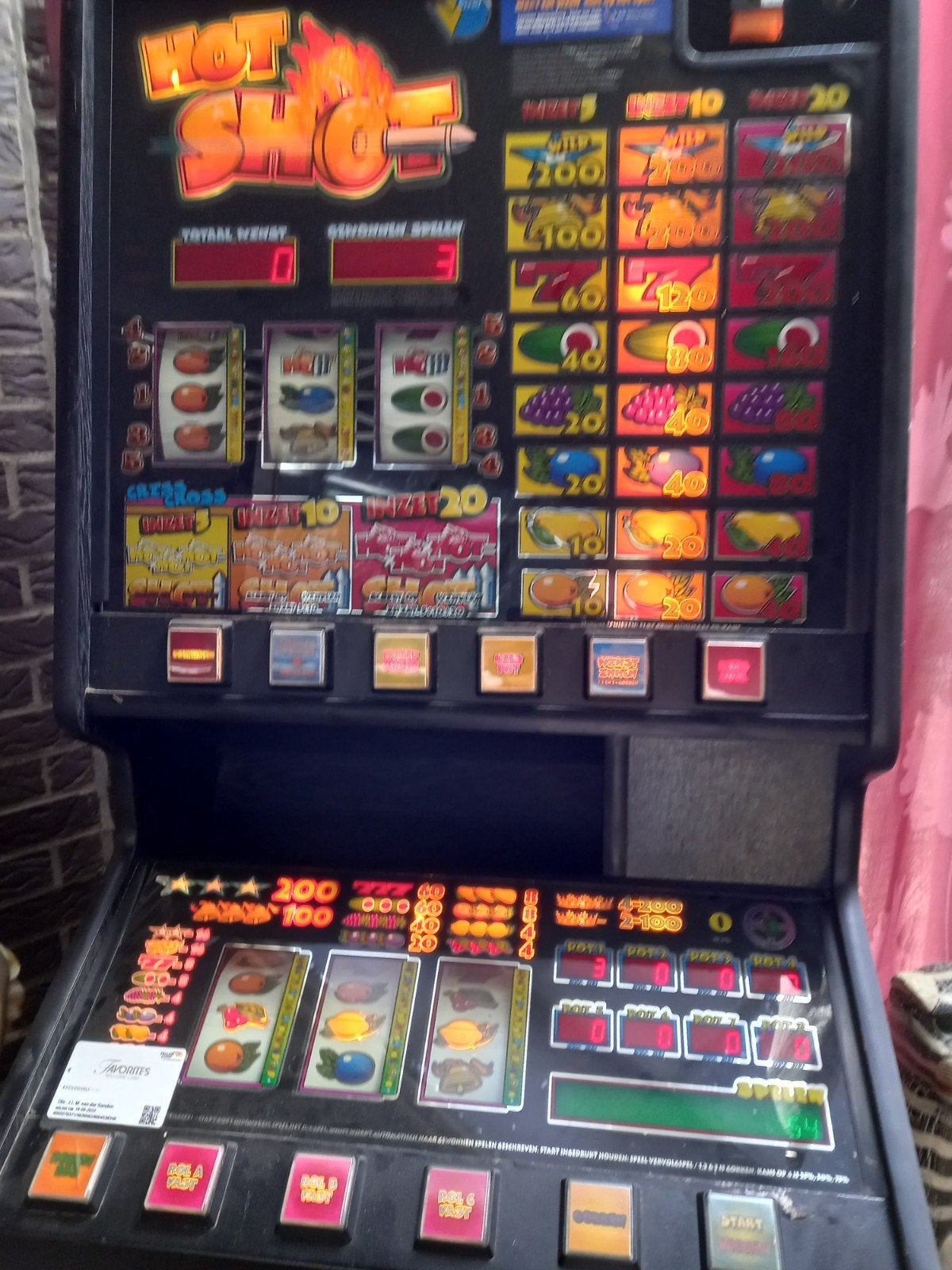 gokkast hotshot, Verzamelen, Ophalen, Gebruikt