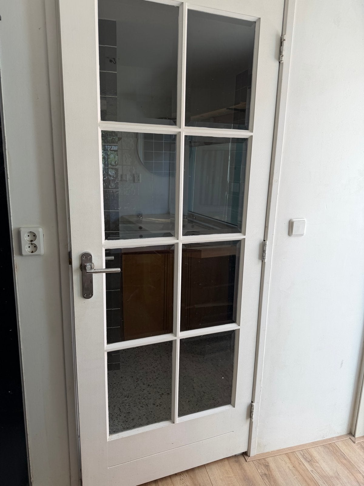 volspaan stomp binnendeur met glas 210,5 x 82 cm, Doe-het-zelf en Verbouw, Deuren en Horren, Ophalen, Gebruikt, 80 tot 100 cm
