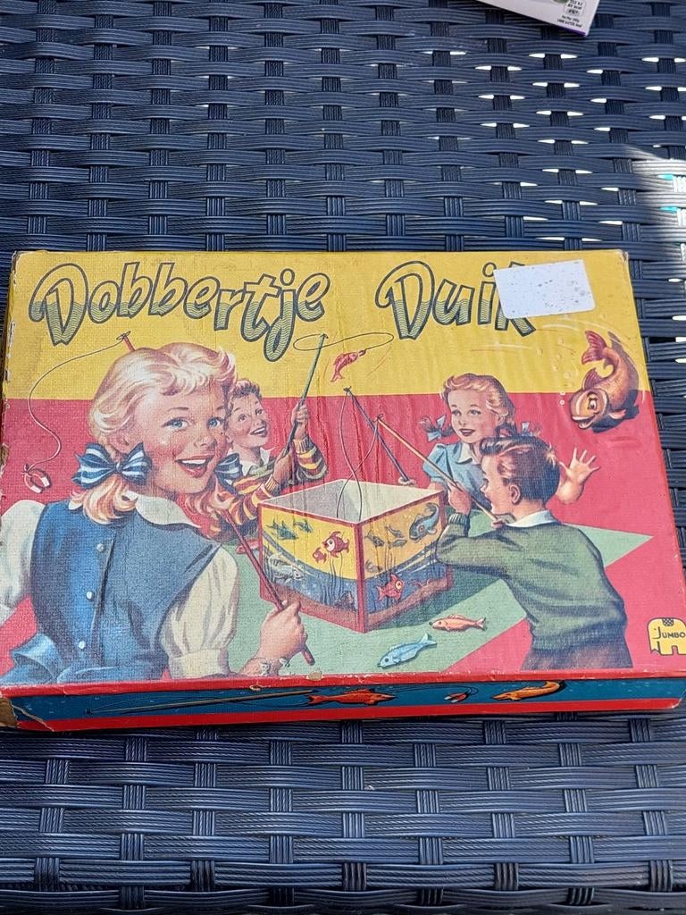 Vintage Jumbo Dobbertje Duik Visserspel, Een of twee spelers, Ophalen of Verzenden, Gebruikt, Jumbo