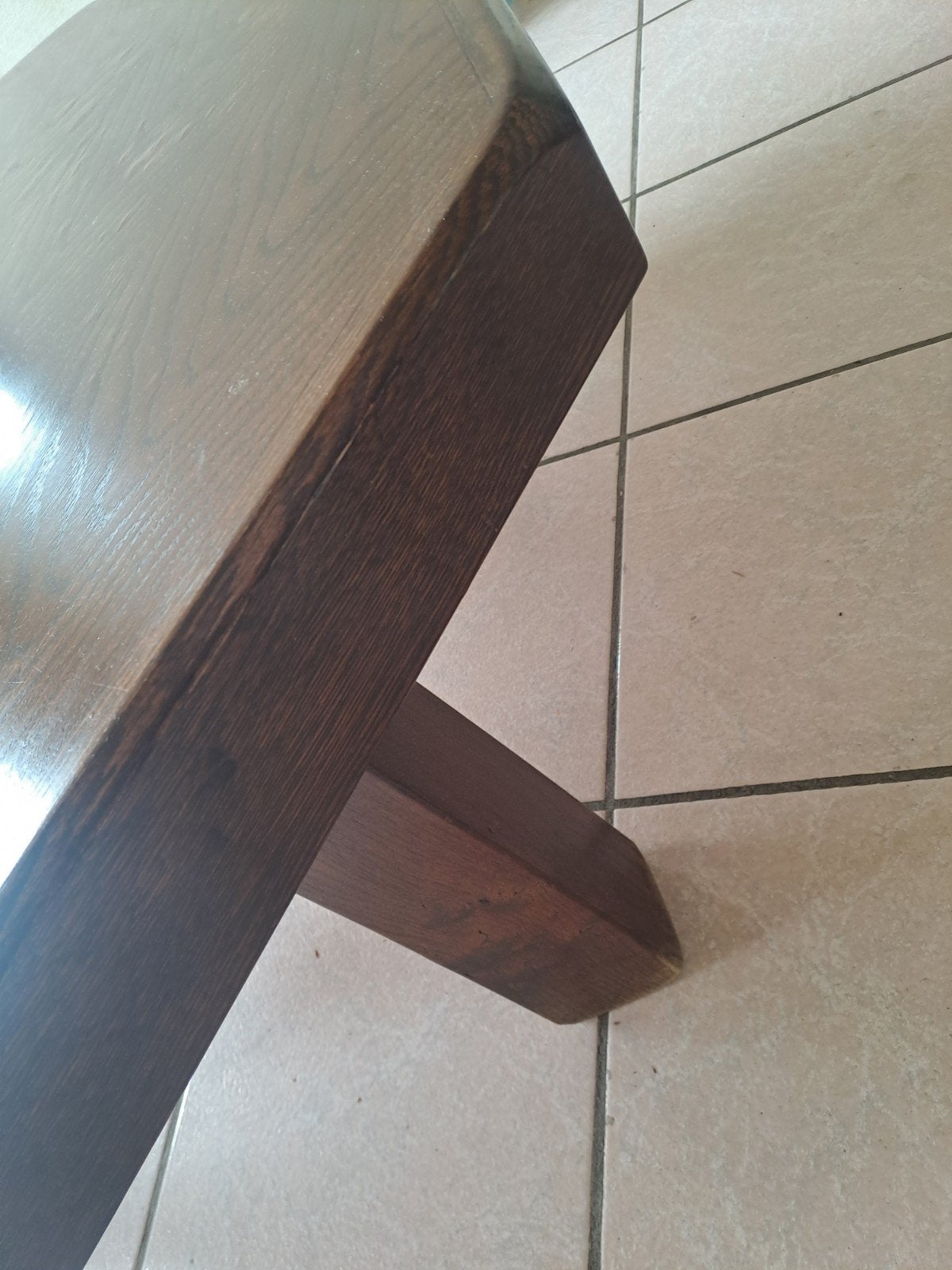 Eikenhouten salontafel., Ophalen, Gebruikt, Rond, Minder dan 50 cm