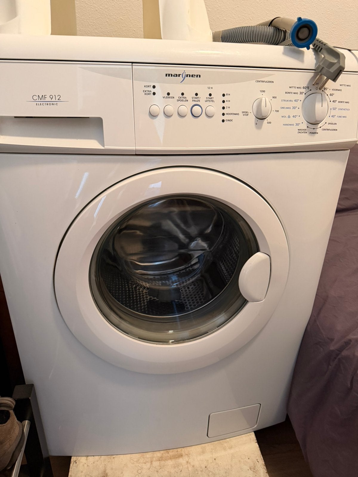 Marijnen CMF 912 1200 toeren wasmachine, Ophalen, 1200 tot 1600 toeren, 4 tot 6 kg, Zo goed als nieuw
