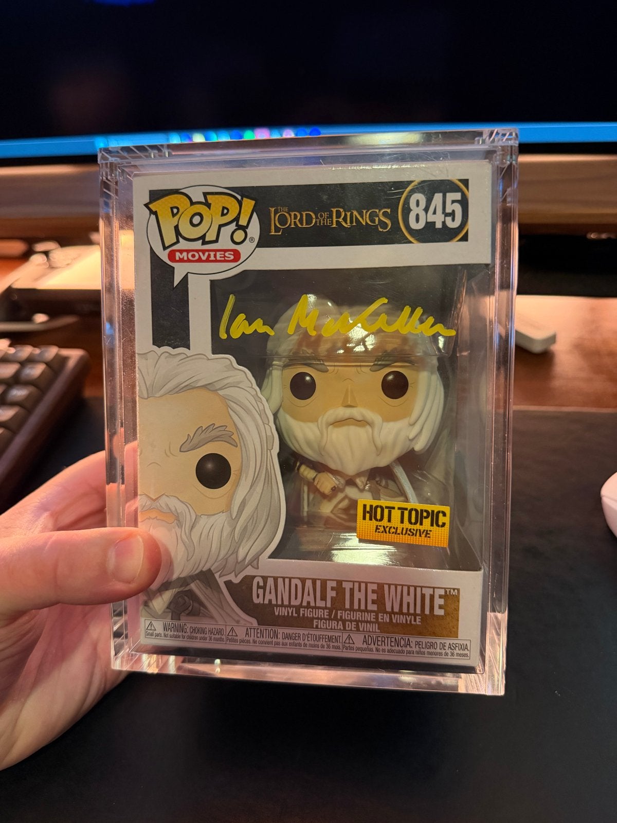 Funko Pop Gandalf the White gesigneerd door Ian McKellen, Ophalen of Verzenden, Zo goed als nieuw