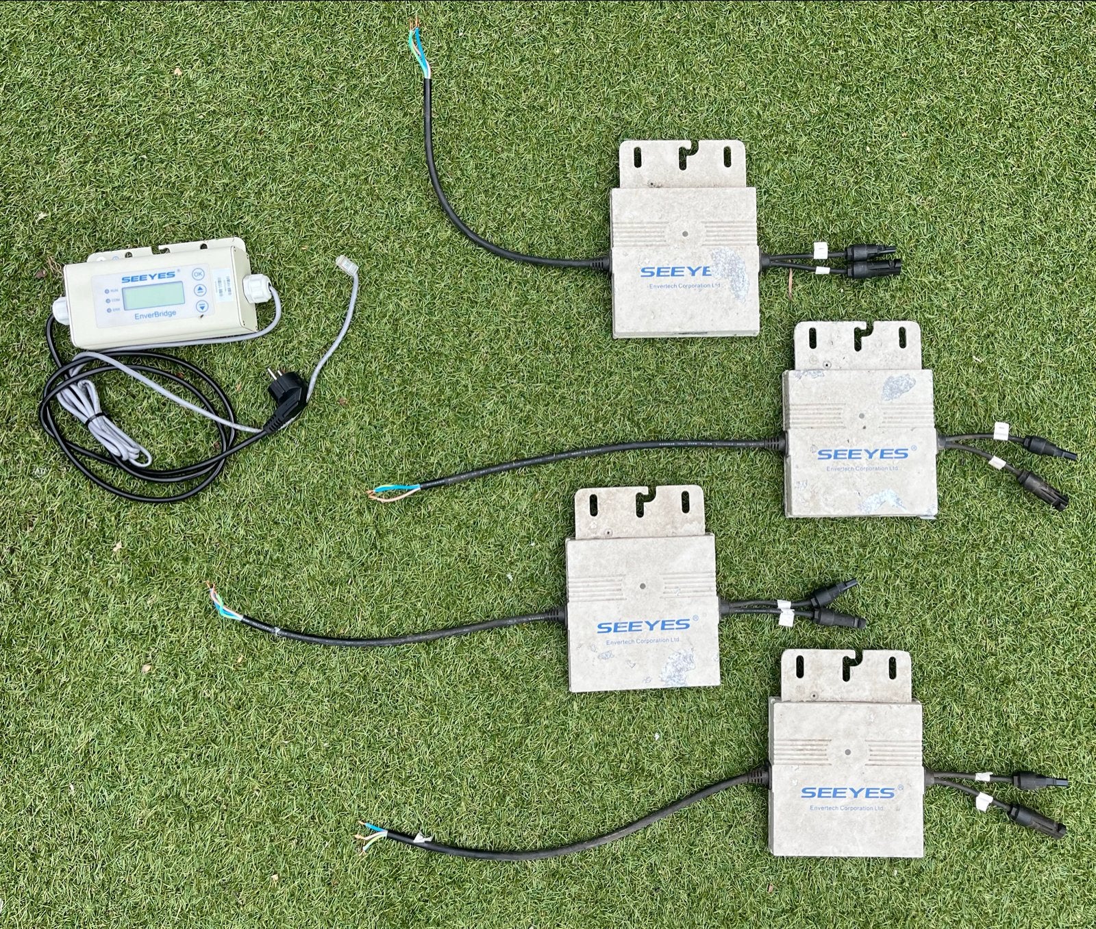 4x micro-omvormers Envertech EVT248 en Enverbridge EVB201, Ophalen of Verzenden, Gebruikt, Overige typen