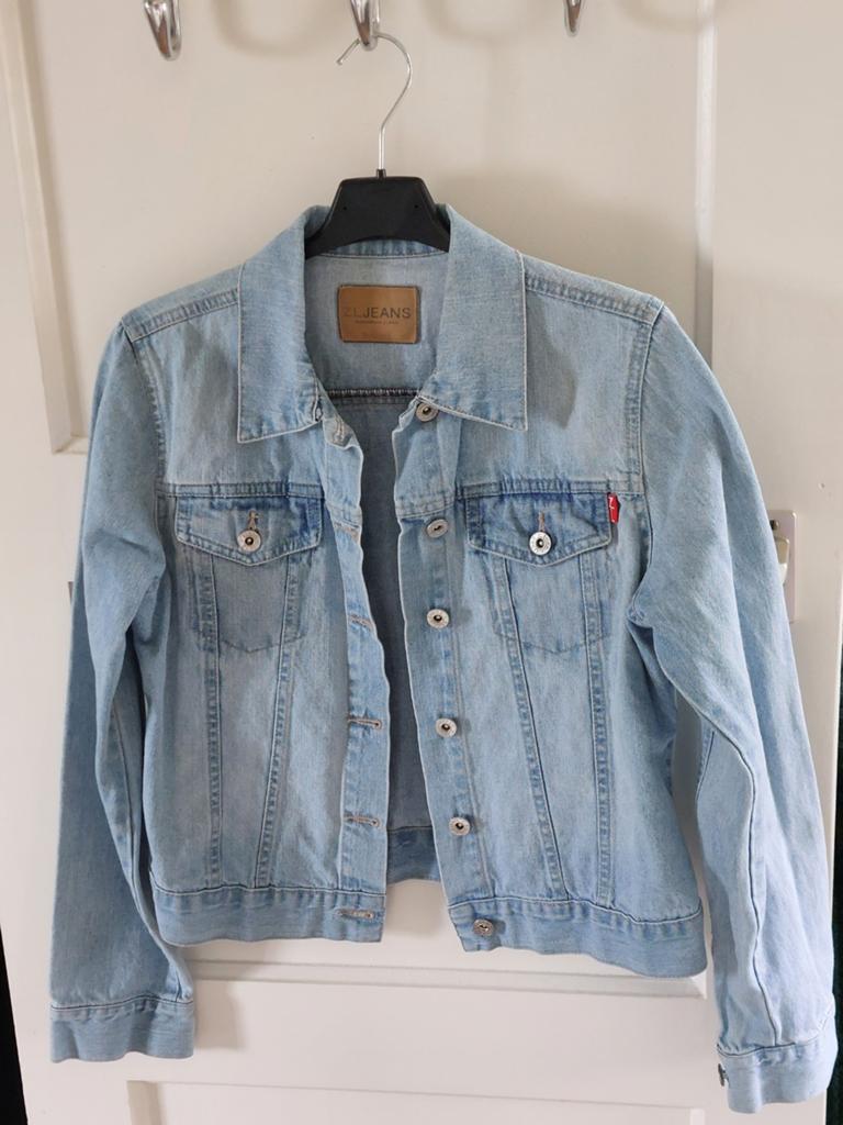 Lichtblauwe spijkerjasje maat M, ZL Jeans, Ophalen of Verzenden, Gedragen, Blauw