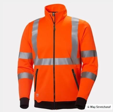 Helly Hansen Hi Vis sweatshirt met rits, Helly Hansen Workwear, Info@oosterbaan.nl, Helly Hansen, Oranje