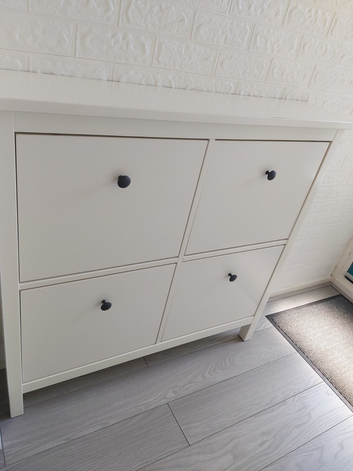 Witte schoenenkast met 4 vakken - IKEA BISSA, Ophalen of Verzenden, Gebruikt, Modern, functioneel