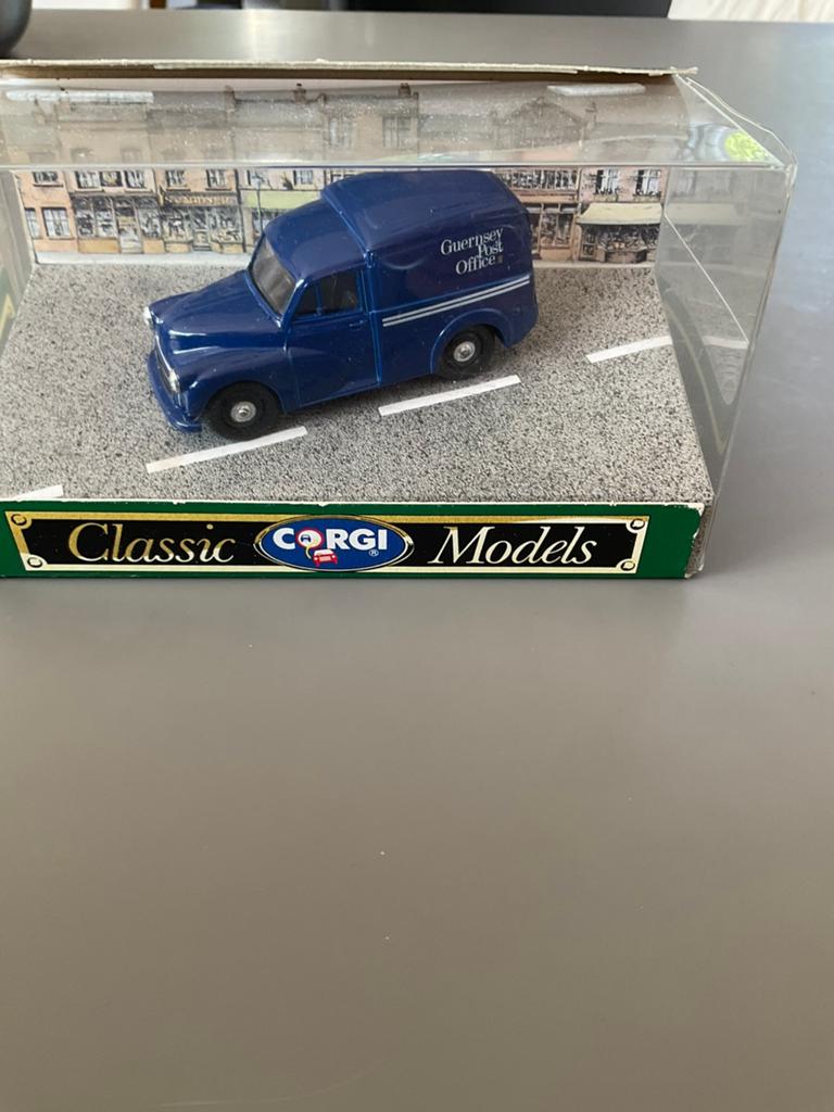 Morris Minor Guernsey Post Office, Corgi D957 uit 1989, boxe, Ophalen of Verzenden, Zo goed als nieuw, Auto, Corgi