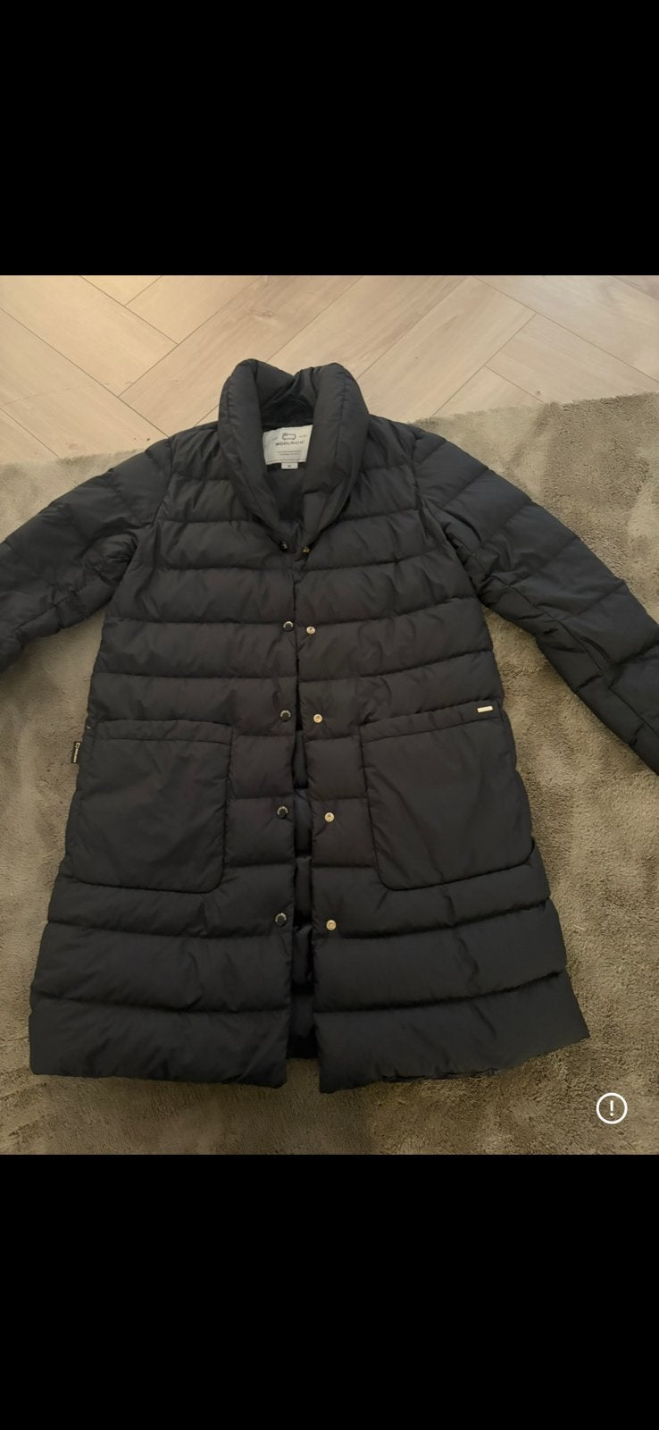 Woolrich jas, licht gewateerd., Ophalen of Verzenden, Zo goed als nieuw, Zwart