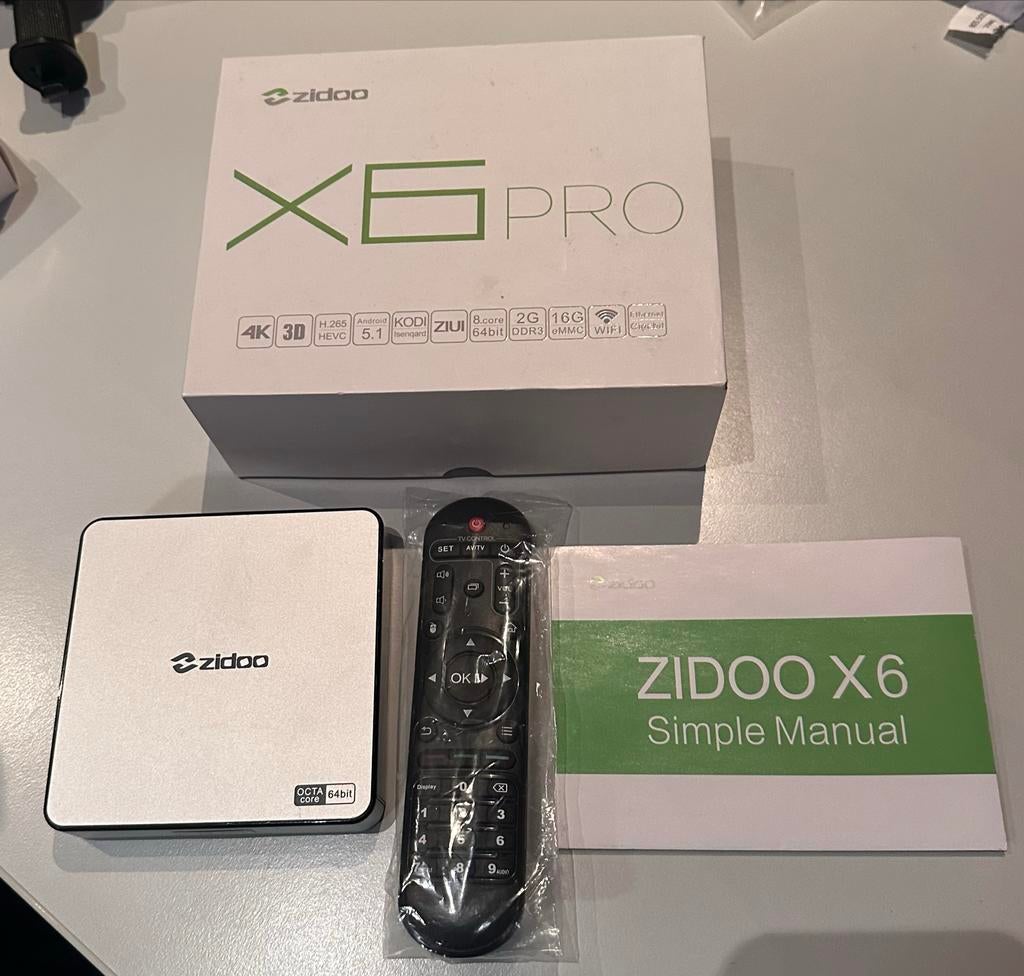 Zidoo X6 Pro 4K Android TV Box - Octa Core, 2GB RAM, Audio, Tv en Foto, Mediaspelers, Ophalen of Verzenden, Zo goed als nieuw