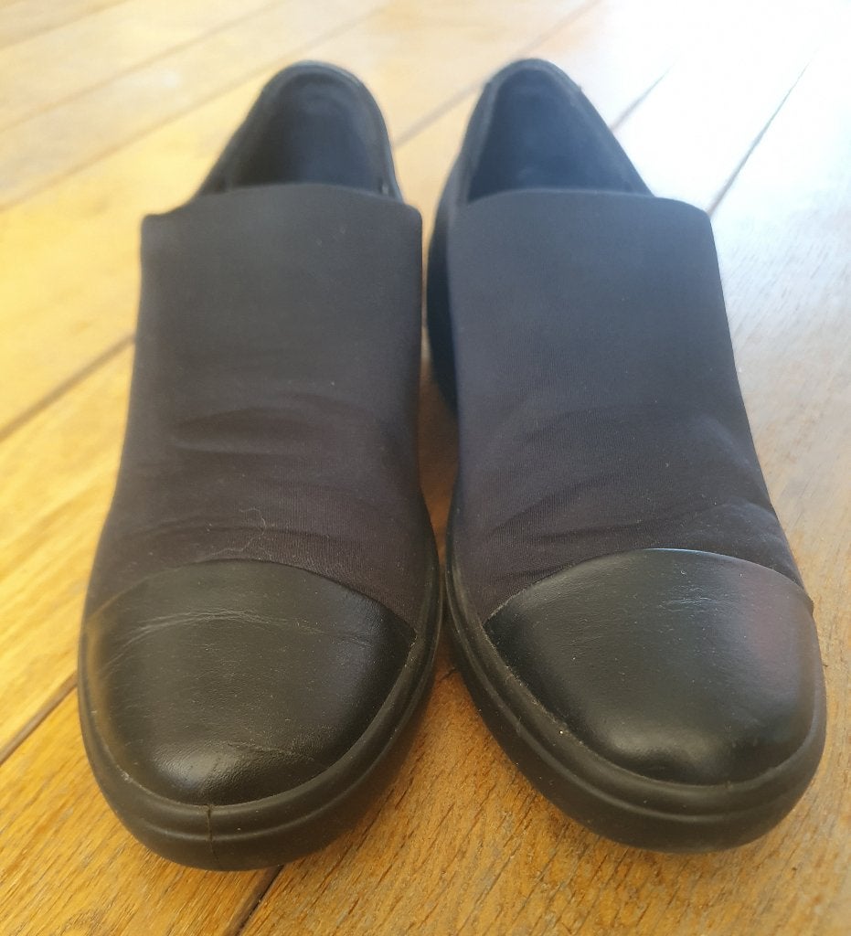 Ecco Gore-Tex instappers - Zwart, 38, Ecco, Ophalen of Verzenden, Zo goed als nieuw, Instappers