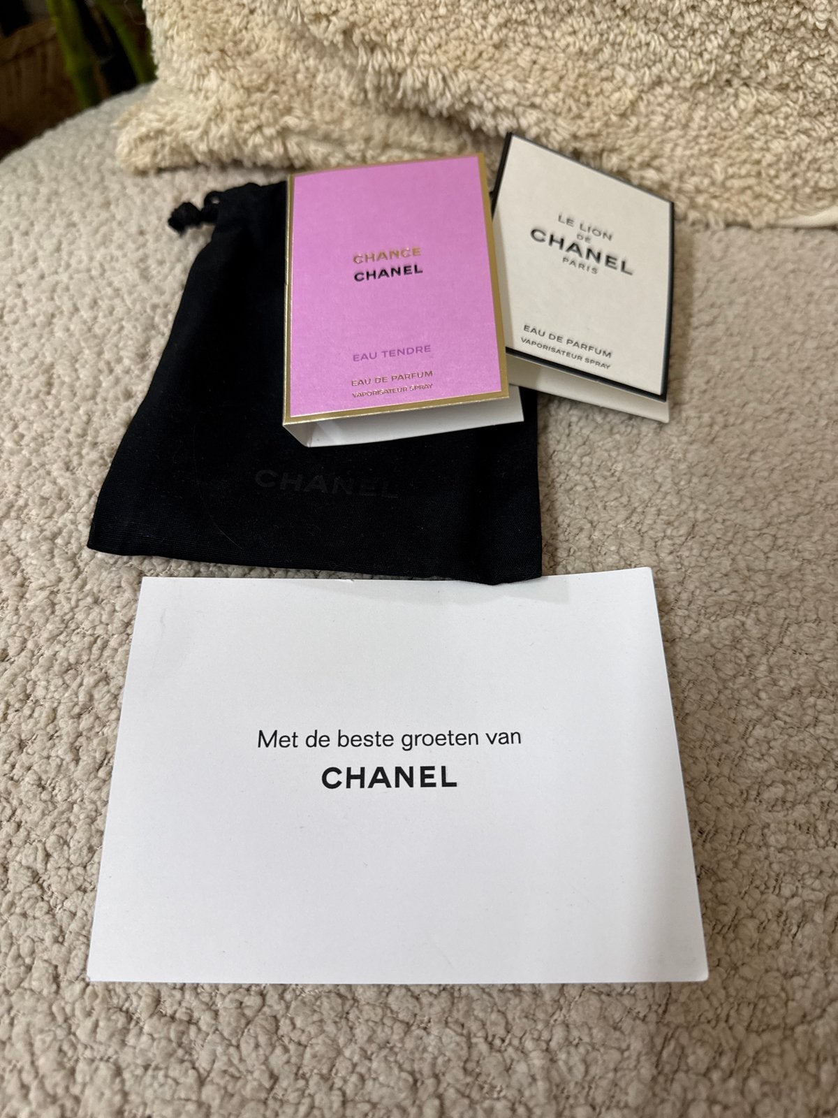 2 Chanel parfum miniaturen: Chance eau tendre & Le Lion, Sieraden, Tassen en Uiterlijk, Ophalen of Verzenden, Nieuw