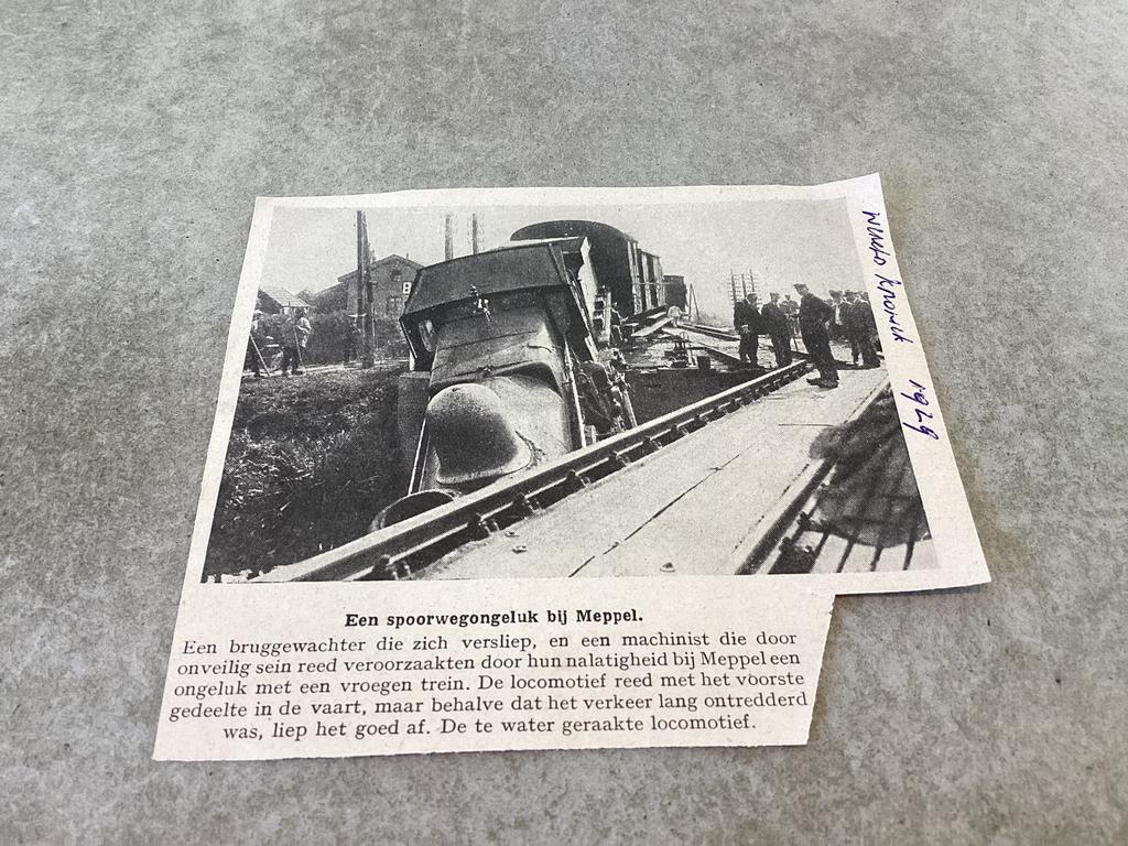 Meppel.       Spoorwegongeluk in 1929, Verzamelen, Ophalen of Verzenden, 1920 tot 1940, Drenthe