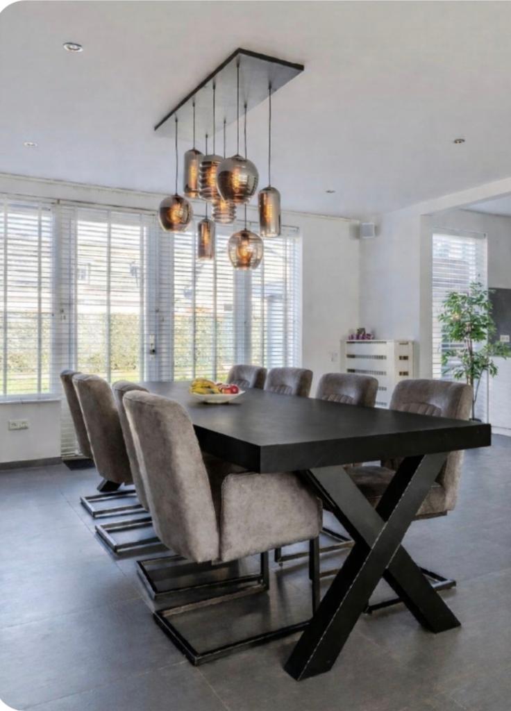 8x Luxe Velvet Eetkamerstoelen: 4 met armleuning, 4 zonder, Huis en Inrichting, Tafels | Eettafels, Overige materialen, Gebruikt