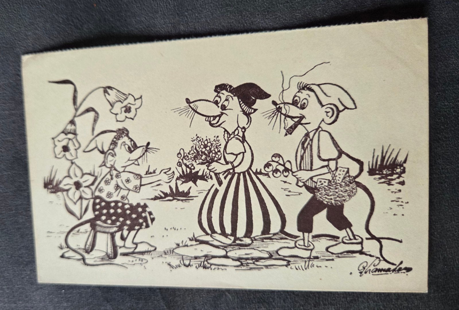 Muizenfamilie, 'Eikenburg' Eindhoven, Verzenden, 1920 tot 1940, Gelopen, Overige thema's