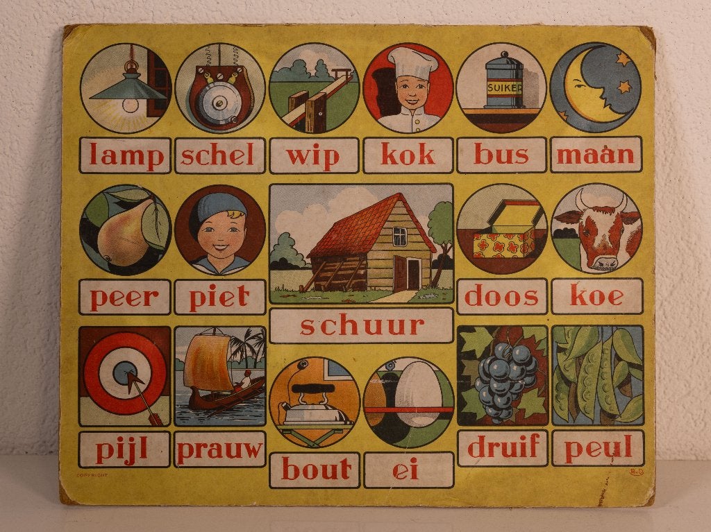 Leesplank -jes. oa Dialect leesplankjes Woordplaatjes enz, Ophalen, Overige thema's