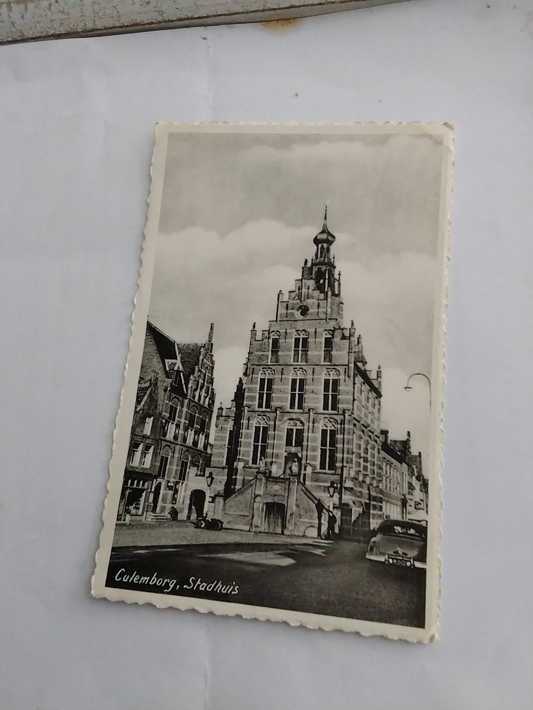 Oude ansichtkaart Culemborg, Stadhuis - 1955, Verzamelen, Ansichtkaarten | Nederland, Ophalen of Verzenden, 1940 tot 1960, Gelopen