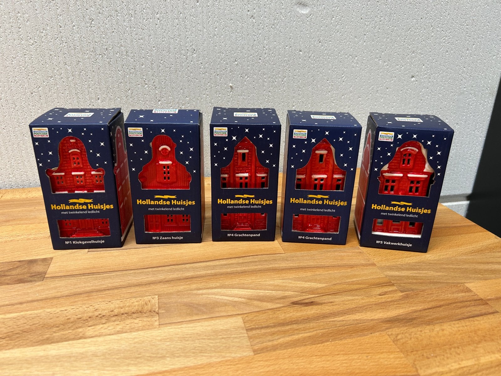 5x Postcode Loterij Hollandse Huisjes met theelicht, Ophalen of Verzenden, Nieuw