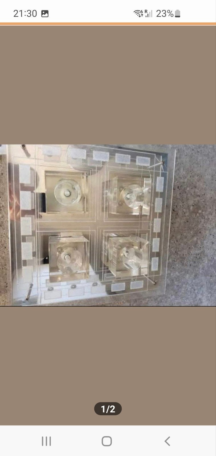 Plafon lamp met led kleur, Ophalen of Verzenden, Aluminium, Vogelkooi