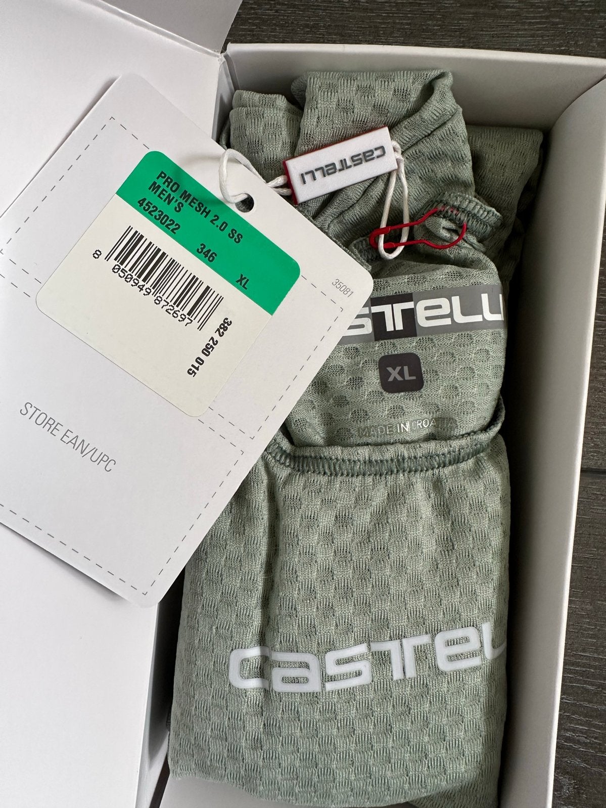 Nieuwe Castelli Pro Mesh 2.0 Base Layer Korte Mouw XL, Ophalen, Overige kleuren, Castelli, Hardlopen of Fietsen