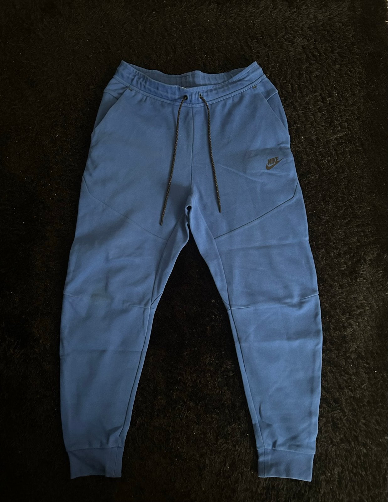 Nike Tech Fleece Joggingbroek - Blauw (Maat M), Ophalen of Verzenden, Gedragen, Maat 48/50 (M), Blauw