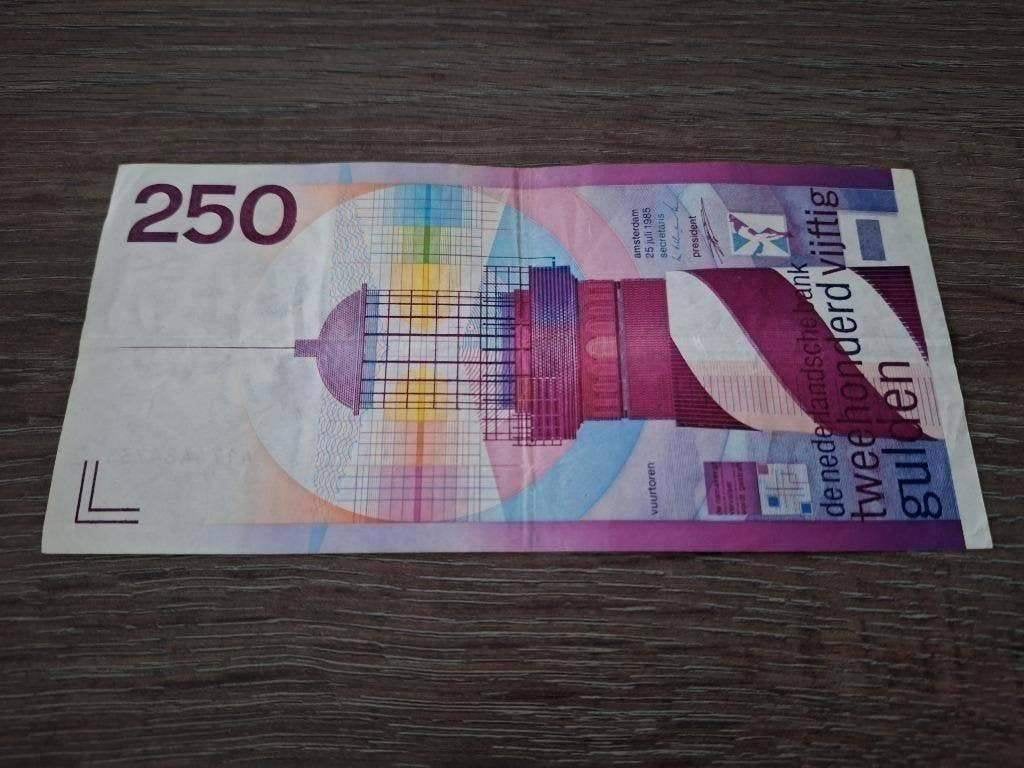 Biljet 250 gulden Vuurtoren, 1985, Ophalen of Verzenden, 250 gulden