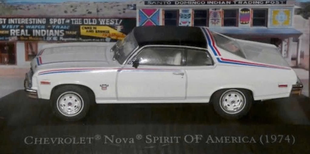 Chevrolet Nova Spirit of America 1974 1/43 American cars 112, Hobby en Vrije tijd, Modelauto's | 1:43, Verzenden, Nieuw, Auto