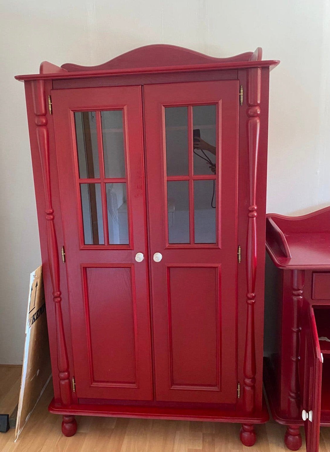 Massief houten kast vintage babykamer, Ophalen, Gebruikt, 25 tot 50 cm, 200 cm of meer