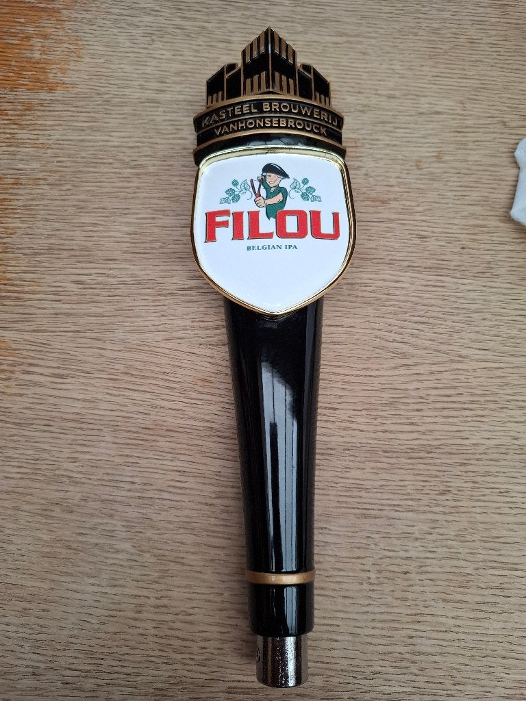 Originele zeldzame taphendel Filou bier, Verzamelen, Ophalen of Verzenden, Nieuw, Reclamebord, Plaat of Schild, Overige merken
