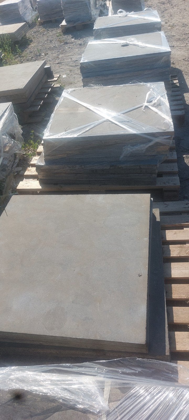 Chinees hardsteen terrastegels, 80x80x3, 40 stuks, 25 m2, Ophalen, Gebruikt, Natuursteen, Terrastegels