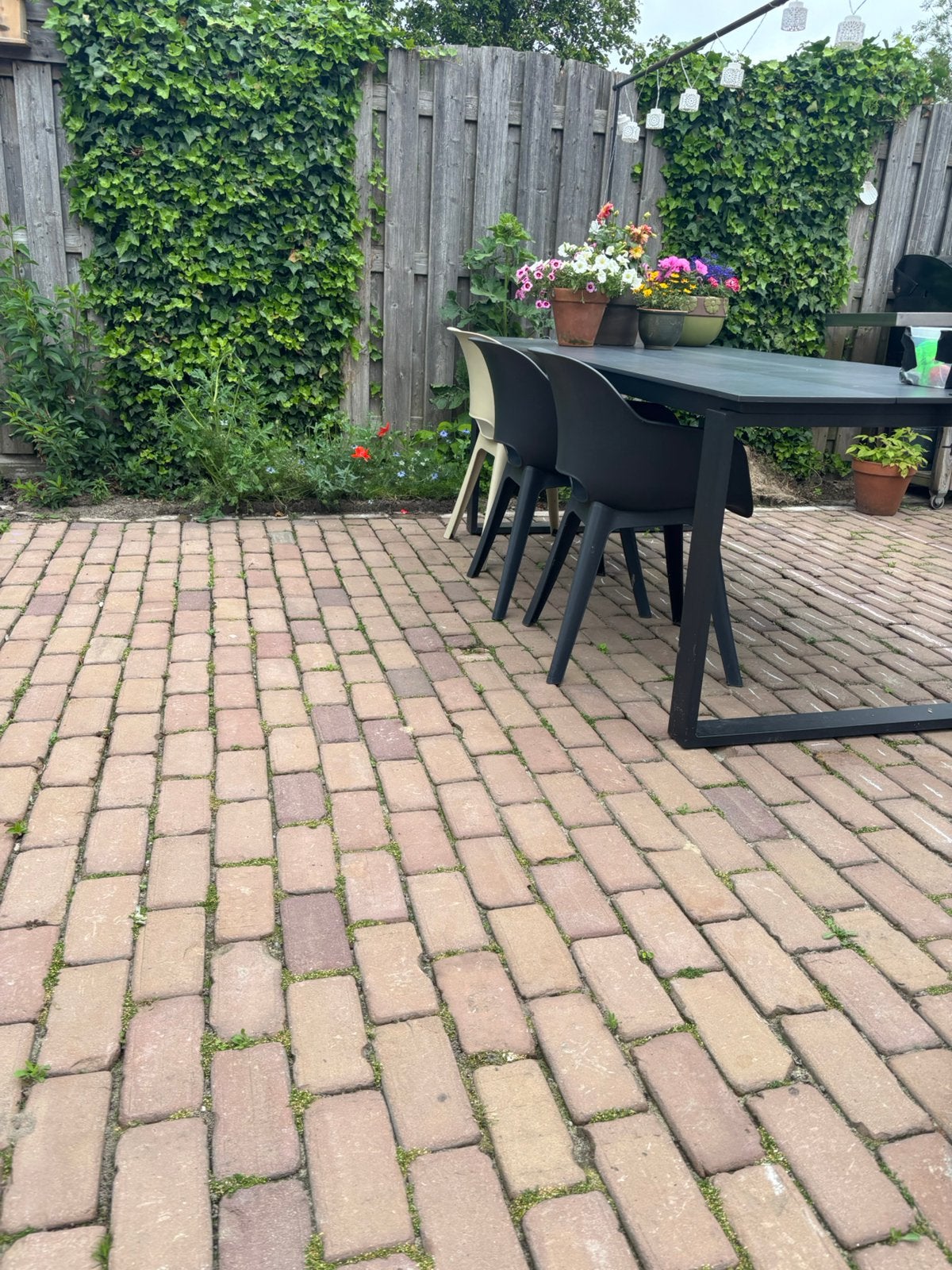 Ca. 11-13m2 Getrommelde betonklinkers dikformaat (20x10 cm), Ophalen, Gebruikt, Klinkers, 10 m² of meer