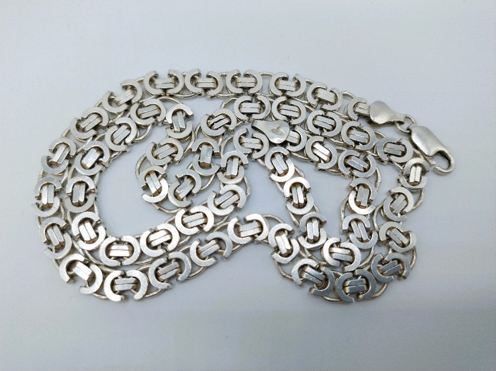 Zilveren ketting, met koningsschakel, 6 mm, 52,5 cm., Sieraden, Tassen en Uiterlijk, Kettingen, Info@zilverwebsite.nl, Verzenden