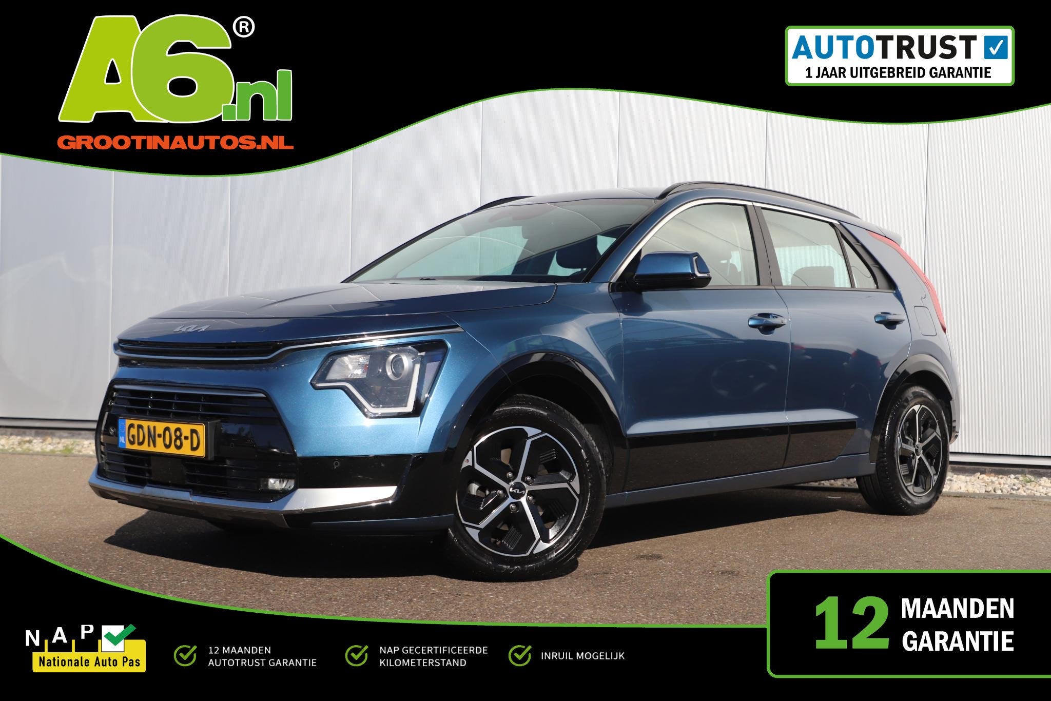 Kia Niro 1.6 GDi Hybrid DynamicLine Trekhaak Navigatie Achte, Auto's, 1374 kg, Gebruikt, Euro 6, Met garantie (alle)