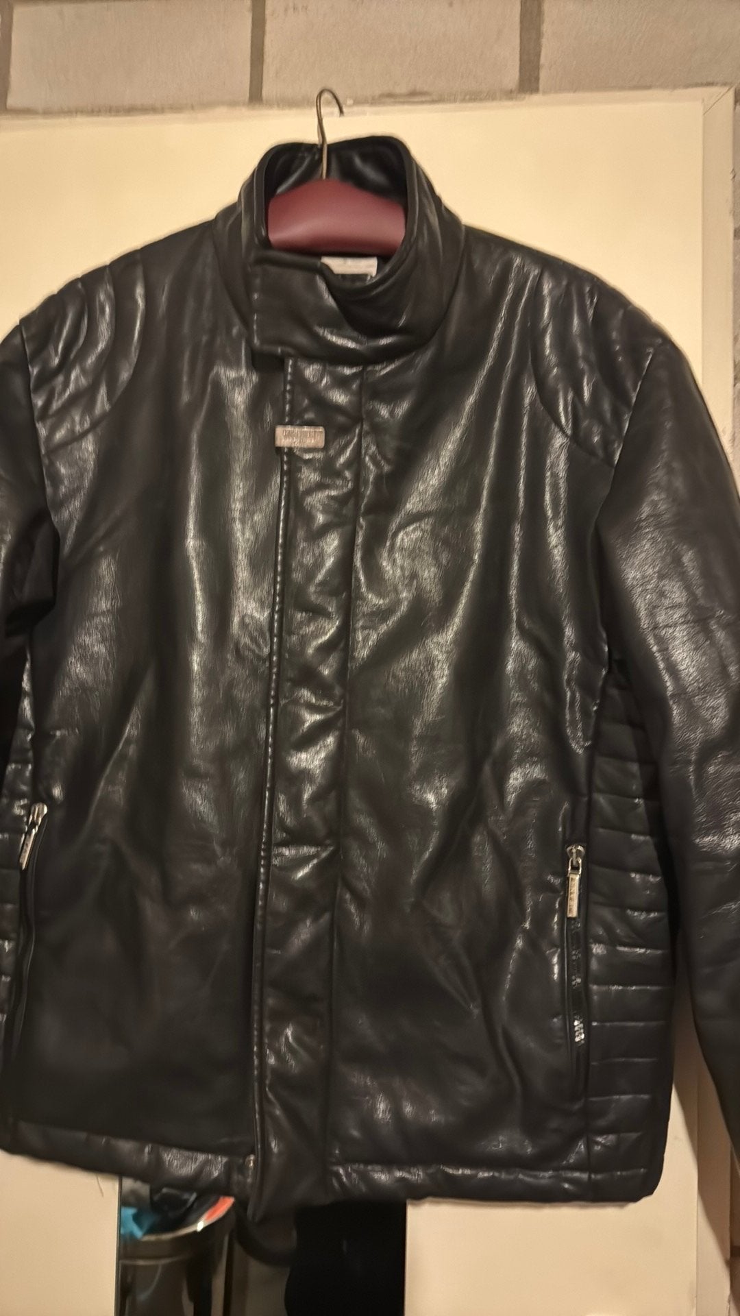 Mochino leer jas, Kleding | Heren, Ophalen of Verzenden, Zo goed als nieuw, Maat 52/54 (L), Zwart