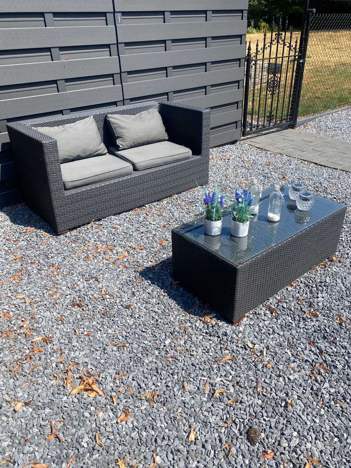 Wicker set gratis, Ophalen, 4 zitplaatsen, Gebruikt, Loungeset