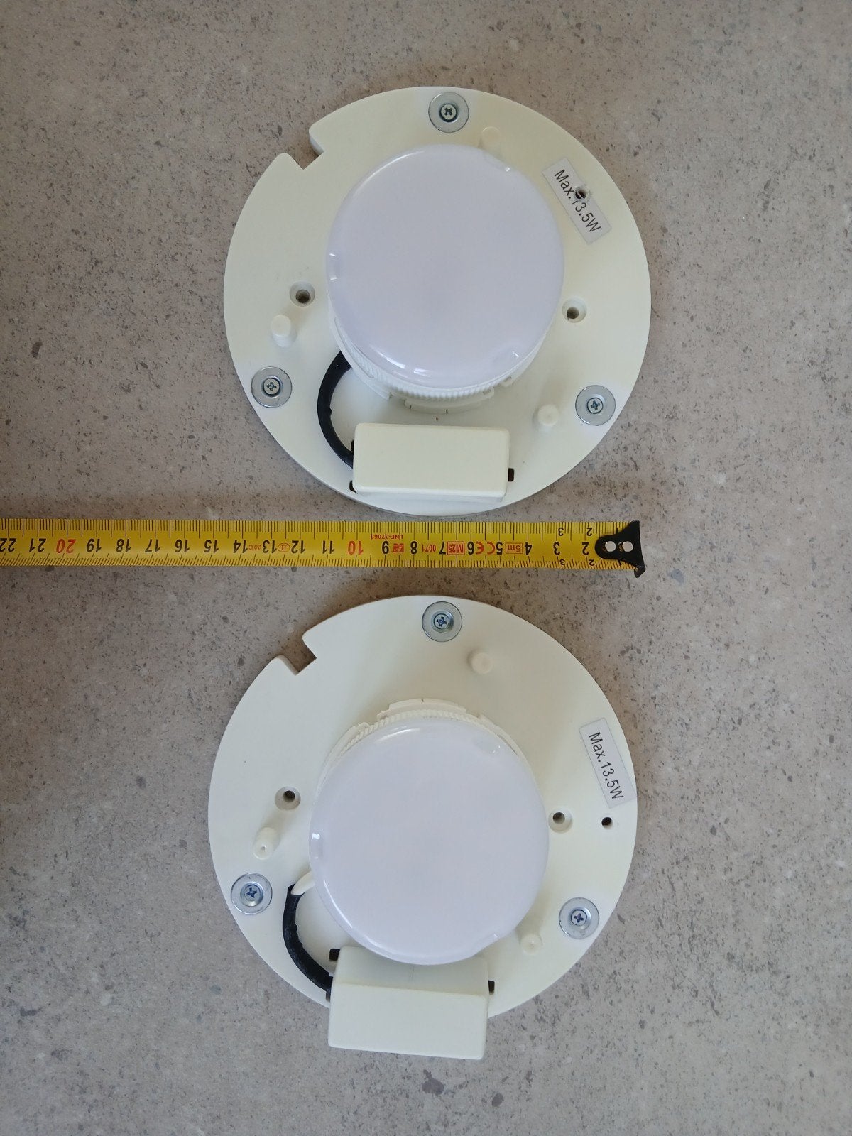 2x Sollefteå Ikea plafondlamp basis (excl. kap), Kunststof, Gebruikt, Wit, Plafondlamp