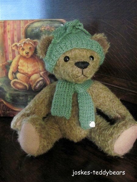 Kieran een kleine handgemaakte teddybeer - 25 cm, Ophalen of Verzenden, Nieuw, Stoffen beer, Overige merken