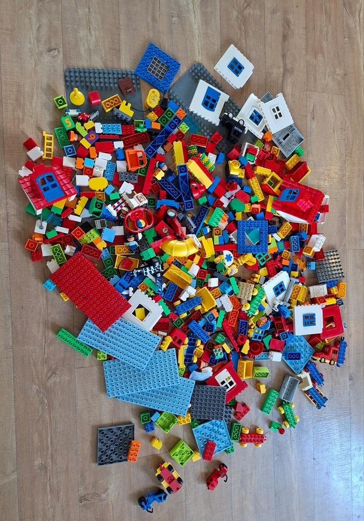 Duplo: 12 kg met politiebureau, brandweer en ziekenhuis, Ophalen, Gebruikt, Duplo, Losse stenen