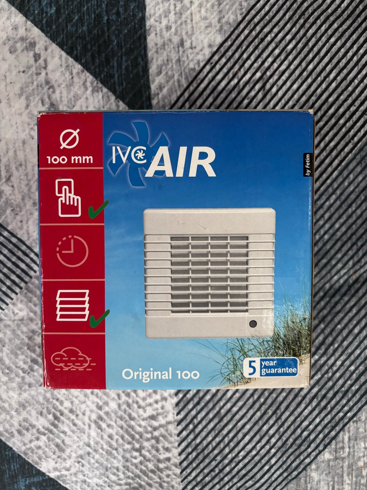 IVC Air Original 100 Inbouwventilator - Nieuw in doos, Ophalen of Verzenden, Nieuw, Ventilator