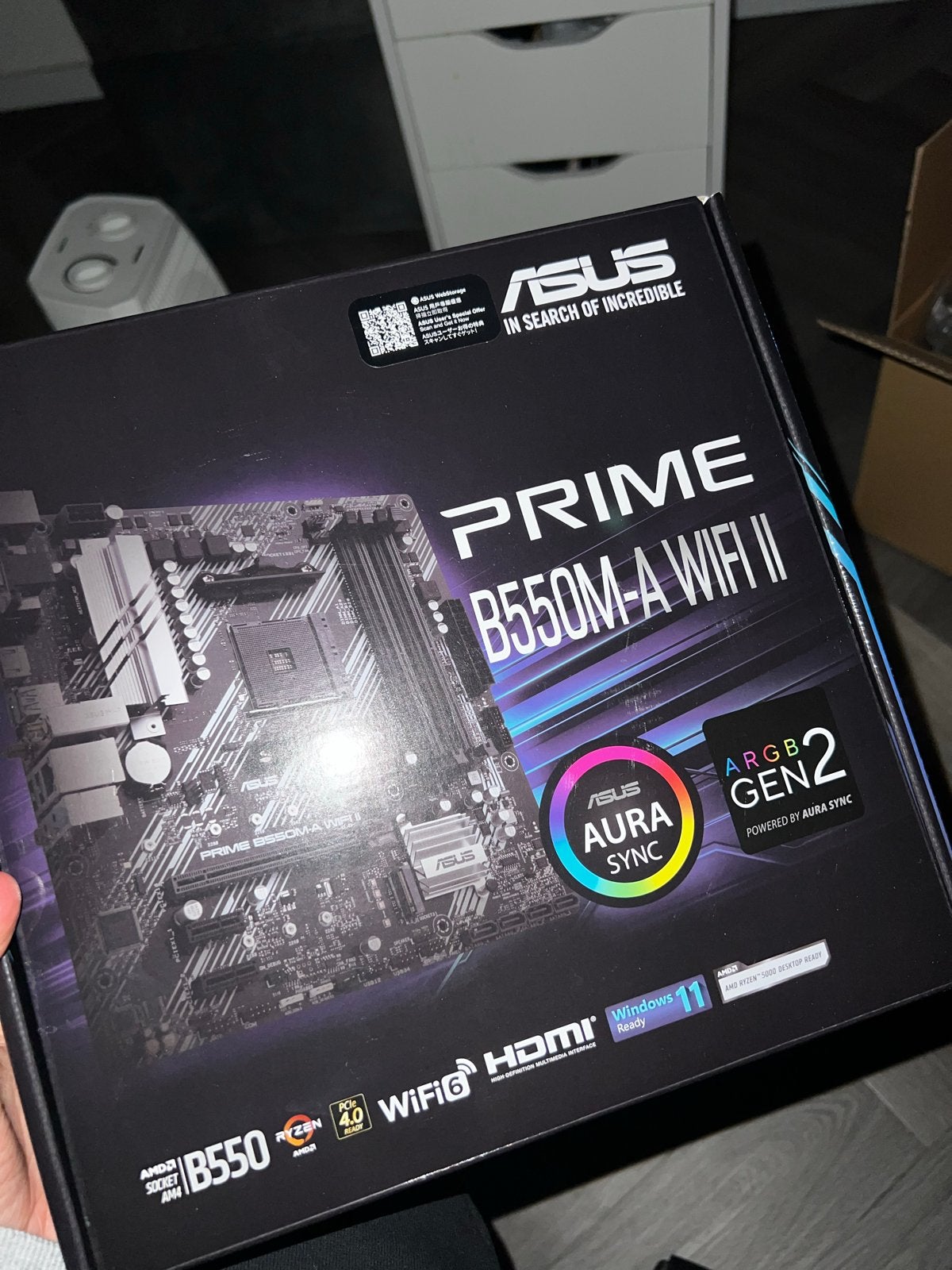 ASUS Prime B550M-A WIFI II Moederbord, Computers en Software, Moederborden, Ophalen, Nieuw, AMD, DDR4