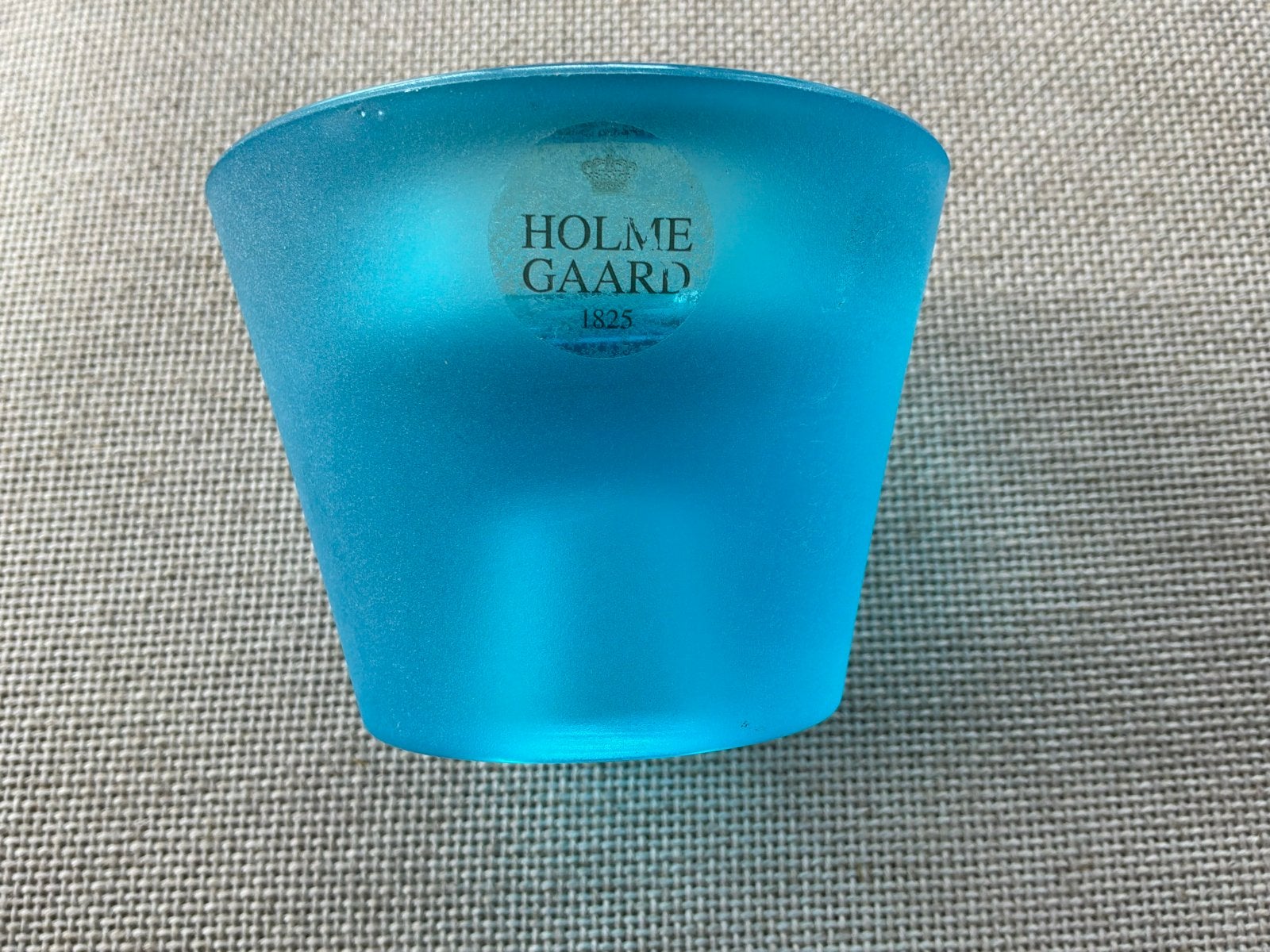 Holmegaard 1825 Blauw Glazen Theelichthouder, Antiek en Kunst, Ophalen of Verzenden