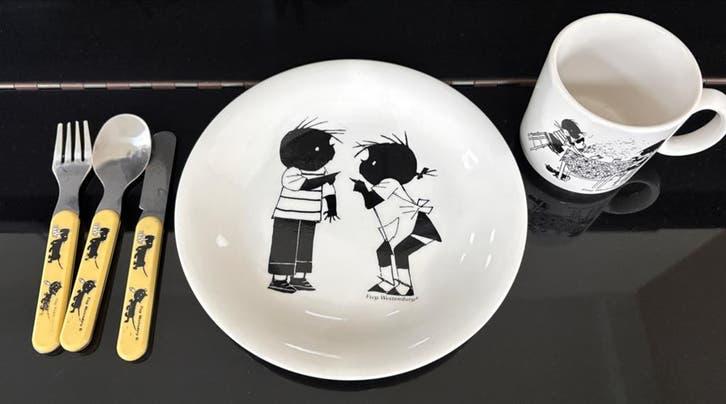 Jip en Janneke servies en kinderbesteksetje, Ophalen, Zo goed als nieuw
