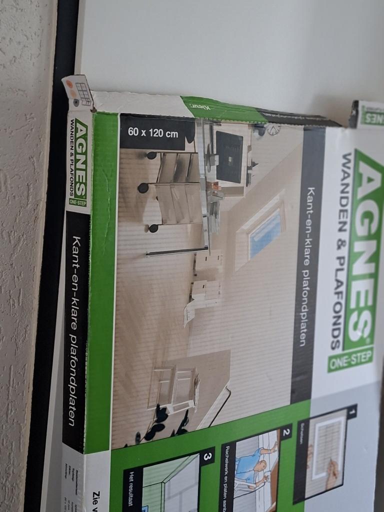 Agnes plafondplaat 60 x 120 cm, Doe-het-zelf en Verbouw, Platen en Panelen, Ophalen, Nieuw, Overige materialen, Minder dan 20 mm