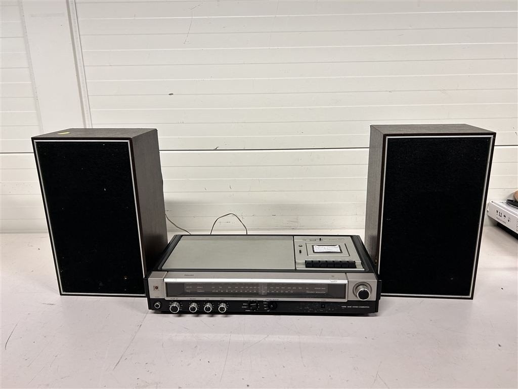 A7537. Philips 871 Mark II cassettedeck plus speakers, Audio, Tv en Foto, Ophalen, Philips