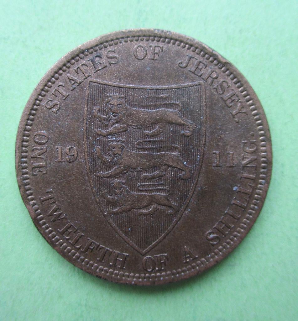 Jersey 1/12 shilling, 1911, Verzenden, Overige landen, Losse munt